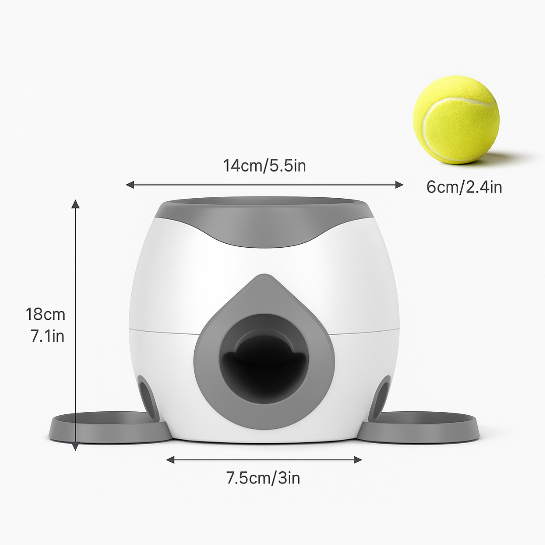 Automatic Dog Ball Launcher & Smart Treat Feeder