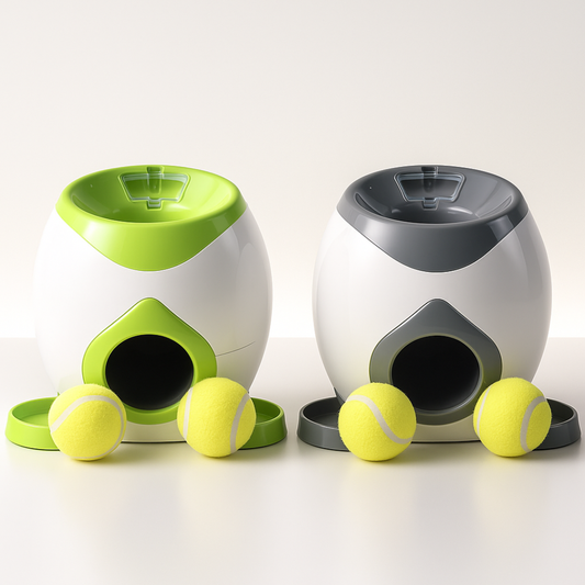 Automatic Dog Ball Launcher & Smart Treat Feeder