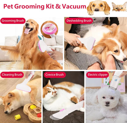 Dog Hair Vacuum Groomer Kit