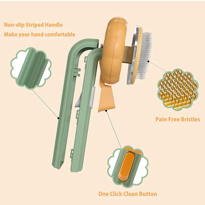 Cat Brush Comb Pet Pumpkin Comb for Dogs Cats Dog Hair Remover Brush Pet Hair Shedding Self Cleaning Comb Pet Grooming Tools