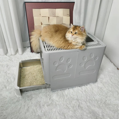 Cat Litter Box with Lid Scoop
