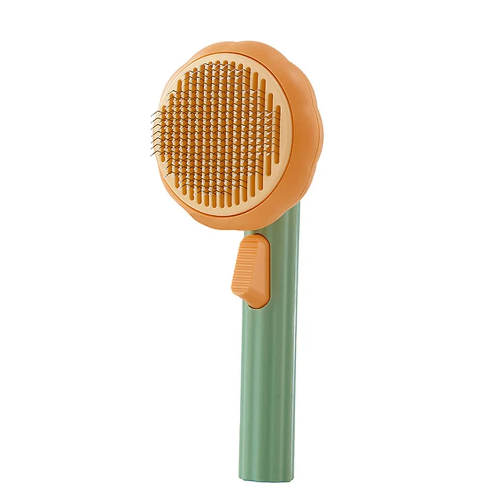 Cat Brush Comb Pet Pumpkin Comb for Dogs Cats Dog Hair Remover Brush Pet Hair Shedding Self Cleaning Comb Pet Grooming Tools