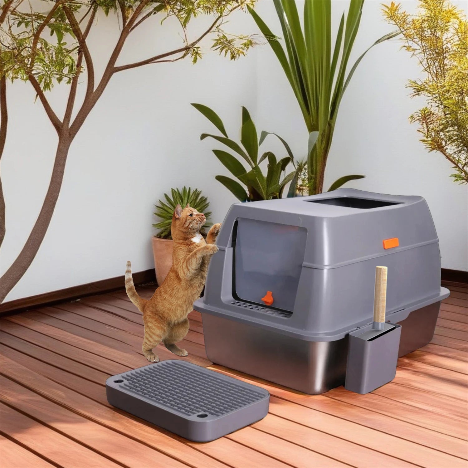 Stainless Steel Cat Litter Box