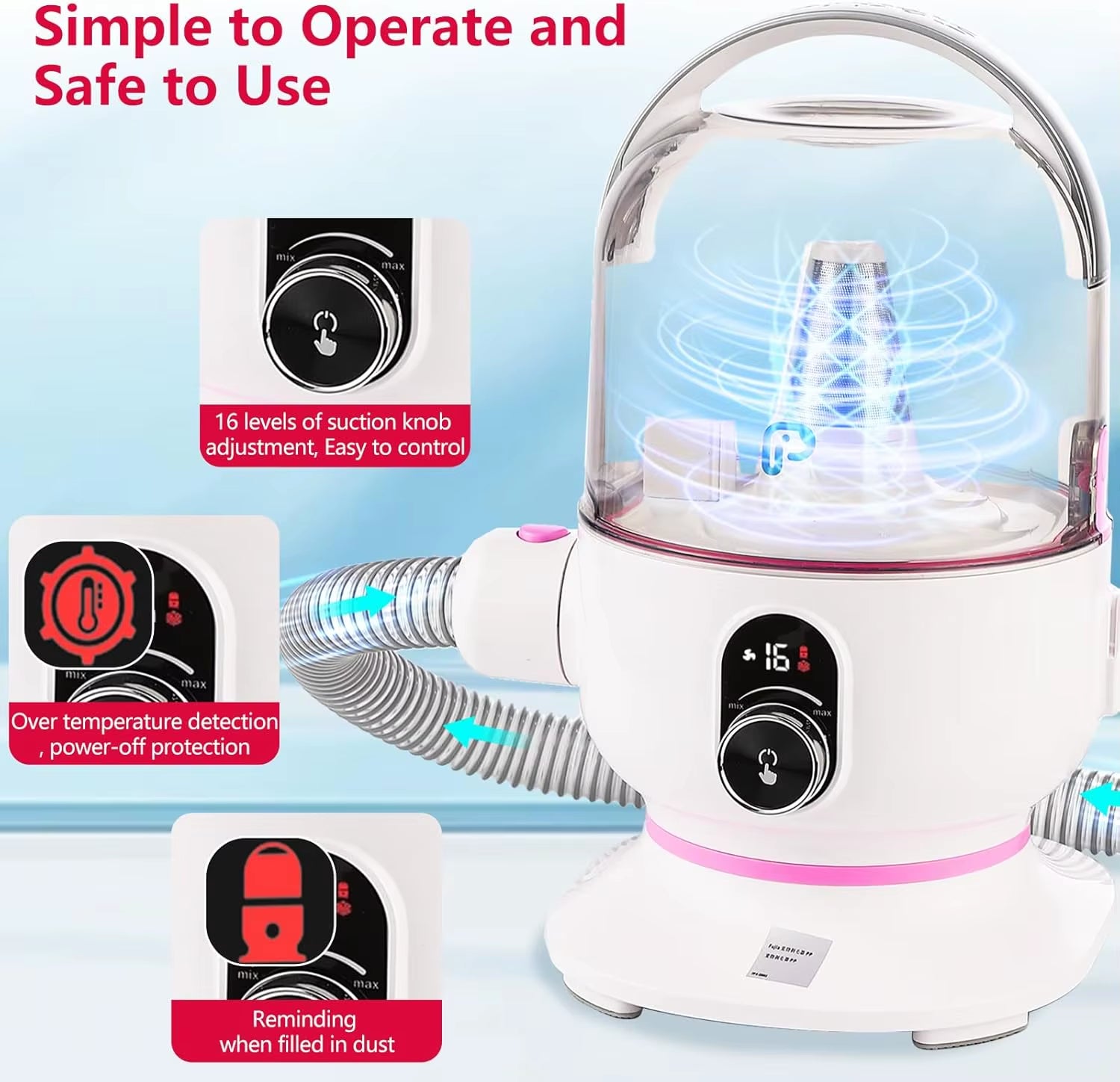 Dog Hair Vacuum Groomer Kit