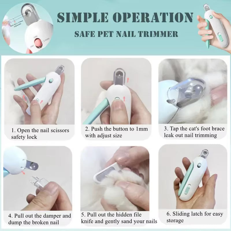 Cat Nail Scissors With Gravity Push